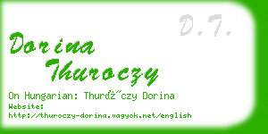 dorina thuroczy business card